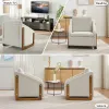 Modern Chenille Accent Chair with Nailhead Trim – Upholstered Armchair with Wooden Frame, Ergonomic Lounge Chair for Living Room & Bedroom