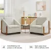 Modern Chenille Accent Chair with Nailhead Trim – Upholstered Armchair with Wooden Frame, Ergonomic Lounge Chair for Living Room & Bedroom