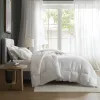 Luxury White Goose Down Comforter – 800 Fill Power All-Season Duvet, 400 Thread Count Cotton Sateen Bedding with Corner Loops, King/California King