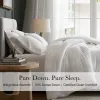 Luxury White Goose Down Comforter – 800 Fill Power All-Season Duvet, 400 Thread Count Cotton Sateen Bedding with Corner Loops, King/California King