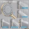 Brushed Gold Shower System with 10" Rainfall Shower Head & Handheld Sprayer, Dual Shower Faucet Set with Pressure Balance Valve