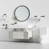 14-Piece Brushed Nickel Bathroom Hardware Set, Towel Bars, Toilet Paper Holders, Towel Rings & Hooks, Modern Wall-Mounted Accessories Kit