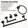 14-Piece Brushed Nickel Bathroom Hardware Set, Towel Bars, Toilet Paper Holders, Towel Rings & Hooks, Modern Wall-Mounted Accessories Kit