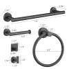 14-Piece Brushed Nickel Bathroom Hardware Set, Towel Bars, Toilet Paper Holders, Towel Rings & Hooks, Modern Wall-Mounted Accessories Kit