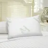 Shredded Memory Foam Pillows Set of 2, Bamboo Cooling Bed Pillows for Neck & Back Support, Hypoallergenic Adjustable Sleep Pillows