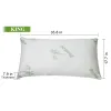 Shredded Memory Foam Pillows Set of 2, Bamboo Cooling Bed Pillows for Neck & Back Support, Hypoallergenic Adjustable Sleep Pillows