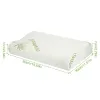 Set of 2 Bamboo Memory Foam Pillows – Ergonomic Contour Neck Support Pillows with Cooling Bamboo Cover for Back & Side Sleepers