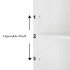 3-Tier Wall Mounted Bathroom Cabinet with Mirror – Single Door MDF Storage Shelf Organizer for Toiletries & Cosmetics