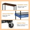 4-Tier Kitchen Baker’s Rack with Wheels, Heavy-Duty Microwave Stand & Storage Shelf, Rolling Metal Utility Cart for Kitchen, Coffee Bar & Pantry