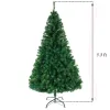 5.5FT Artificial Christmas Tree with 850 Tips, Full Lush PVC Holiday Tree with Sturdy Metal Stand, Easy Setup Indoor Décor