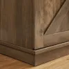Farmhouse TV Stand with Sliding Barn Doors – Wood Entertainment Center with Storage Cabinets & Cable Management for Living Room