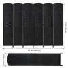 VEVOR 6 Panel Room Divider, Hand-Woven Folding Privacy Screens with Hinges