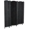 VEVOR 6 Panel Room Divider, Hand-Woven Folding Privacy Screens with Hinges