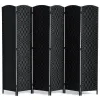 VEVOR 6 Panel Room Divider, Hand-Woven Folding Privacy Screens with Hinges