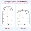 Metal Garden Arch Trellis for Climbing Plants – 92" Outdoor Arbor Obelisk with Powder-Coated Frame for Vines, Roses & Wedding Décor