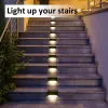 8 Pack Solar Deck Lights Outdoor – Waterproof LED Step Lights 3000K Warm White for Stairs, Fence, Patio & Garden