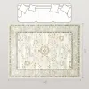 8x10 Boho Faux Cashmere Area Rug – Washable Non-Slip Living Room Rug, Soft Low Pile Carpet for Bedroom & High-Traffic Areas