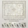 8x10 Boho Faux Cashmere Area Rug – Washable Non-Slip Living Room Rug, Soft Low Pile Carpet for Bedroom & High-Traffic Areas