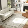 8x10 Boho Faux Cashmere Area Rug – Washable Non-Slip Living Room Rug, Soft Low Pile Carpet for Bedroom & High-Traffic Areas