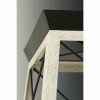Graphite Geometric Lantern Pendant Light – Dimmable Farmhouse 1-Light Ceiling Fixture with Faux Wood Metal Frame