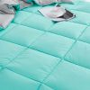 Twin/Twin XL Reversible Comforter Set – 3 Piece Microfiber Bedding Set in Blue/Grey with Shams, Lightweight All-Season Quilt Set