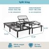Split King Adjustable Bed Base with Wired Remote – Full Electric Steel Bed Frame with Head & Foot Lift for Enhanced Sleep Comfort