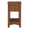 Modern 2-Tier Metal Wood Coffee Table with Storage Shelf – Natural Finish, Compact Living Room Table