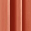 French Country Blackout Curtains – 2 Panel Rod Pocket Drapes in Solid Orange Apricot, Thermal Insulated Window Curtains 52" x 84"