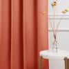 French Country Blackout Curtains – 2 Panel Rod Pocket Drapes in Solid Orange Apricot, Thermal Insulated Window Curtains 52" x 84"