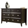 6-Drawer Dark Brown Dresser for Bedroom, Modern Wood Storage Chest with Deep Drawers, Soft-Close Glides, Heavy-Duty Organizer Cabinet