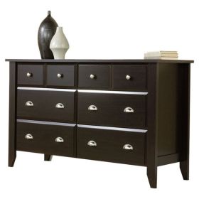 6-Drawer Dark Brown Dresser for Bedroom, Modern Wood Storage Chest with Deep Drawers, Soft-Close Glides, Heavy-Duty Organizer Cabinet