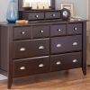 6-Drawer Dark Brown Dresser for Bedroom, Modern Wood Storage Chest with Deep Drawers, Soft-Close Glides, Heavy-Duty Organizer Cabinet