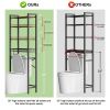 Over the Toilet Storage Shelf, 4-Tier Industrial Bathroom Organizer with Metal Frame & Wood Shelves