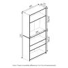 71" Tall 5-Shelf Adjustable Bookcase Medium Brown Wood Finish, Vertical Storage Shelving Unit for Living Room, Office & Bedroom Display