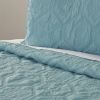 Queen Coastal Beach Quilt Set – Aqua Blue Teal Starfish Seashell Seahorse 3-Piece Bedding Set with Shams, Lightweight Summer Coverlet