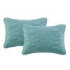 Queen Coastal Beach Quilt Set – Aqua Blue Teal Starfish Seashell Seahorse 3-Piece Bedding Set with Shams, Lightweight Summer Coverlet