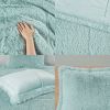 Twin/Twin XL Sherpa Faux Fur Comforter Set – Light Teal Aqua 2-Piece Plush Bedding with Shaggy Texture, Soft Warm Reversible Design