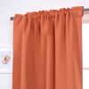 52x96 Orange Apricot Blackout Curtains – Set of 2 Thermal Insulated Room Darkening Panels with Rod Pocket, Noise Reducing Window Drapes