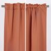52x96 Orange Apricot Blackout Curtains – Set of 2 Thermal Insulated Room Darkening Panels with Rod Pocket, Noise Reducing Window Drapes
