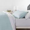 Full/Queen Light Blue Microfiber Coverlet Set – 3 Piece Farmhouse Bedspread with Tufted Design, Lightweight & Hypoallergenic Bedding