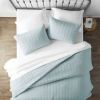 Twin/Twin XL Light Blue Microfiber Coverlet Set – 2 Piece Farmhouse Bedspread with Tufted Design, Lightweight & Hypoallergenic