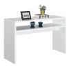 Modern Farmhouse White Console Table – 48” Sofa Table with Bottom Shelf, Minimalist Entryway & Living Room Storage