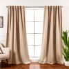 52x108 Beige Cream Blackout Curtains – Set of 2 Thermal Insulated Room Darkening Panels with Rod Pocket, Noise Reducing Drapes