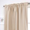 52x108 Beige Cream Blackout Curtains – Set of 2 Thermal Insulated Room Darkening Panels with Rod Pocket, Noise Reducing Drapes