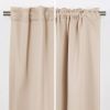 52x108 Beige Cream Blackout Curtains – Set of 2 Thermal Insulated Room Darkening Panels with Rod Pocket, Noise Reducing Drapes