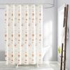 72” Bohemian Shower Curtain Set with Hooks & Mini Tote, Cream White Orange Sunset Bathroom Curtain