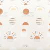 72” Bohemian Shower Curtain Set with Hooks & Mini Tote, Cream White Orange Sunset Bathroom Curtain