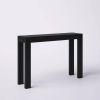 Solid Wood Modern Console Table in Black Finish, Narrow Entryway Sofa Table, Minimalist Accent Table for Living Room