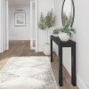 Solid Wood Modern Console Table in Black Finish, Narrow Entryway Sofa Table, Minimalist Accent Table for Living Room