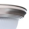 11-Inch Brushed Nickel Flush Mount Ceiling Light with Frosted Swirl Glass Shade